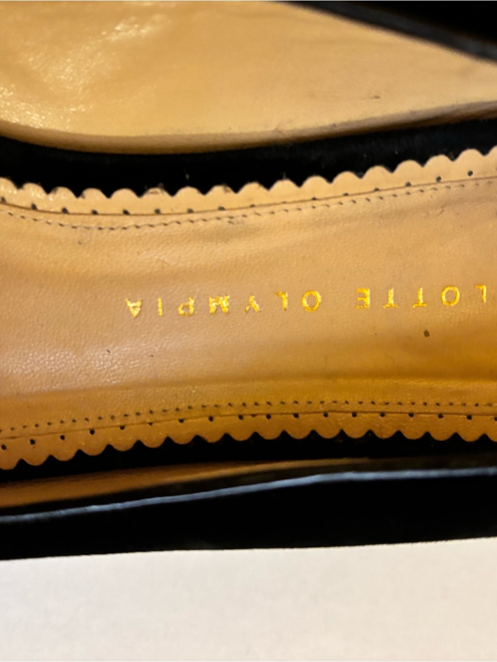 Charlotte Olympia Black Velvet Cat Face Embroidered Flats - Picture 5 of 7